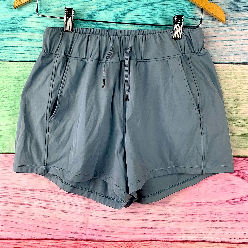 ‘S’💜💙 Patel blue purple high waist 3 inch athletic shorts